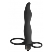 Черная вибронасадка для двойного проникновения Flirtini - 15,9 см. - Lola Games - купить с доставкой во Владикавказе