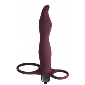 Бордовая вибронасадка для двойного проникновения Flirtini - 15,9 см. - Lola Games - купить с доставкой во Владикавказе