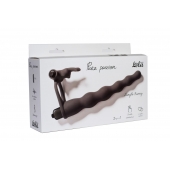 Черная вибронасадка для двойного проникновения Jungle Bunny - 17 см. - Lola Games - купить с доставкой во Владикавказе