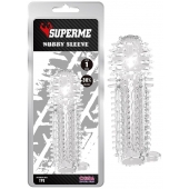 Закрытая прозрачная насадка на пенис с шипиками Nubby Sleeve - 14,5 см. - Chisa - во Владикавказе купить с доставкой