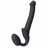 Черный безремневой страпон Silicone Bendable Strap-On S - Strap-on-me - купить с доставкой во Владикавказе