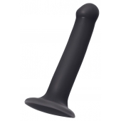 Черный фаллос на присоске Silicone Bendable Dildo M - 18 см. - Strap-on-me - купить с доставкой во Владикавказе