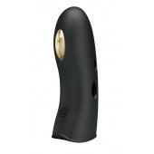 Черная вибронасадка на палец с электростимуляцией Marico - Baile - купить с доставкой во Владикавказе