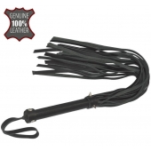 Черная большая многохвостая плеть с шипами - 55 см. - Sitabella - купить с доставкой во Владикавказе