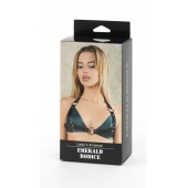 Изумрудный лиф Ladys Arsenal с колечками - БДСМ Арсенал - купить с доставкой во Владикавказе