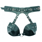 Изумрудная сбруя из ошейника с лифом Ladys Arsenal - БДСМ Арсенал - купить с доставкой во Владикавказе