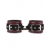 Бордовые оковы на ноги Ladys Arsenal на карабинах - БДСМ Арсенал - купить с доставкой во Владикавказе
