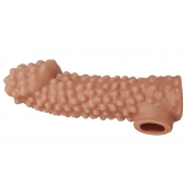 Насадка на фаллос с бугорками - 17,6 см. - KOKOS - во Владикавказе купить с доставкой