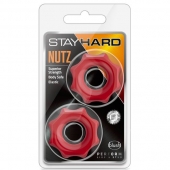 Набор из 2 красных фигурных эрекционных колец NUTZ - Blush Novelties - во Владикавказе купить с доставкой