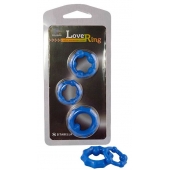 Набор из 3 синих рельефных эрекционных колец - Sitabella - во Владикавказе купить с доставкой