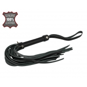 Черная многохвостовая плеть с шипами - 40 см. - Sitabella - купить с доставкой во Владикавказе