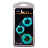 Набор из 3 бирюзовых рельефных эрекционных колец - Sitabella - во Владикавказе купить с доставкой