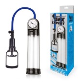 Прозрачная вакуумная помпа Sex Expert с манометром - Sex Expert - во Владикавказе купить с доставкой