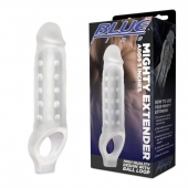 Прозрачная текстурированная насадка Mighty Extender - 13 см. - BlueLine - во Владикавказе купить с доставкой