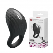 Черное эрекционное виброкольцо с рельефным дизайном Heloise - Baile - во Владикавказе купить с доставкой