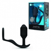 Черное эрекционное кольцо с анальным плагом Snug   Tug - b-Vibe - во Владикавказе купить с доставкой