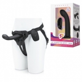 Черный вибрострапон с загнутой головкой Pegasus с пультом ДУ - 15 см. - Pegasus - купить с доставкой во Владикавказе