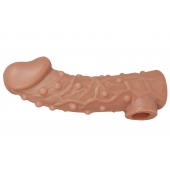 Насадка на фаллос с отверстием для мошонки EXTREME SLEEVE - 17,6 см. - KOKOS - во Владикавказе купить с доставкой