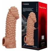 Телесная насадка на фаллос с отверстием для мошонки - 15,6 см. - KOKOS - во Владикавказе купить с доставкой