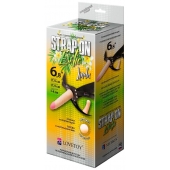 Пояс-трусики с 2 насадками Exotic-Linda - 17,5 см. - LOVETOY (А-Полимер) - купить с доставкой во Владикавказе