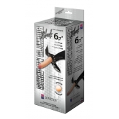 Пояс-трусики с насадкой Glamour - 17 см. - LOVETOY (А-Полимер) - купить с доставкой во Владикавказе