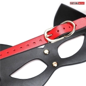 Красно-черная игровая маска с ушками - Notabu - купить с доставкой во Владикавказе