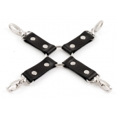 Черная крестовина Ladys Arsenal с карабинами - БДСМ Арсенал - купить с доставкой во Владикавказе