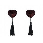 Черно-красные пэстисы-сердечки Evans с кисточками - Lola Lingerie купить с доставкой