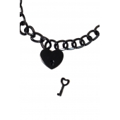 Черный ошейник Embrace с ключиком - Lola Games - купить с доставкой во Владикавказе