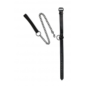 Черный ошейник Sin с поводком - Lola Games - купить с доставкой во Владикавказе