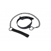 Черный ошейник Sin с поводком - Lola Games - купить с доставкой во Владикавказе