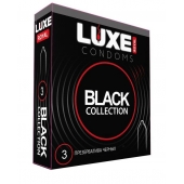 Черные презервативы LUXE Royal Black Collection - 3 шт. - Luxe - купить с доставкой во Владикавказе
