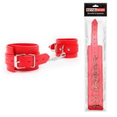 Красные оковы на регулируемых пряжках с карабином - Notabu - купить с доставкой во Владикавказе