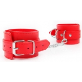 Красные оковы на регулируемых пряжках с карабином - Notabu - купить с доставкой во Владикавказе