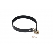 Черный ошейник Utopia с замком и ключиком - Lola Games - купить с доставкой во Владикавказе