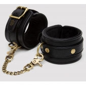 Черные оковы на ноги Bound to You Faux Leather Ankle Cuffs - Fifty Shades of Grey - купить с доставкой во Владикавказе