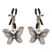 Зажимы на соски с бабочками Butterfly Nipple Clamps - Pipedream - купить с доставкой во Владикавказе