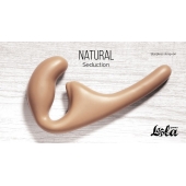 Бежевый безремневой страпон Seduction - 20,5 см. - Lola Games - купить с доставкой во Владикавказе