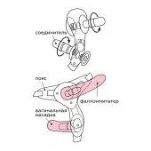 Черный женский пояс BEST SELECT с 3 насадками и вибрацией - LOVETOY (А-Полимер) - купить с доставкой во Владикавказе
