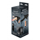 Черный женский пояс BEST SELECT с 3 насадками и вибрацией - LOVETOY (А-Полимер) - купить с доставкой во Владикавказе