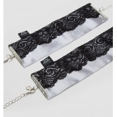 Сатиновые наручники с кружевом Play Nice - Fifty Shades of Grey - купить с доставкой во Владикавказе