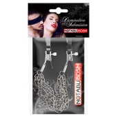 Оригинальные зажимы на соски с тройной короткой цепочкой - Notabu - купить с доставкой во Владикавказе