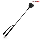 Черный стек с наконечником-сердечком - 54 см. - Notabu - купить с доставкой во Владикавказе