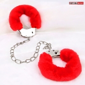 Металлические оковы с мягкой красной опушкой - Notabu - купить с доставкой во Владикавказе