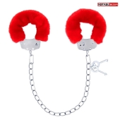 Металлические оковы с мягкой красной опушкой - Notabu - купить с доставкой во Владикавказе