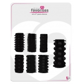 Набор из 7 черных насадок PENIS SLEEVES SET - Dream Toys - во Владикавказе купить с доставкой