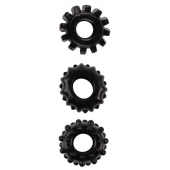 Набор из 3 черных эрекционных колец SET OF 3 COCKRINGS - Dream Toys - во Владикавказе купить с доставкой