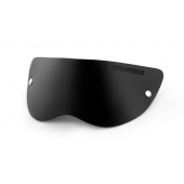 Черная плотная кожаная маска на глаза - БДСМ Арсенал - купить с доставкой во Владикавказе