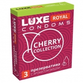 Презервативы с ароматом вишни LUXE Royal Cherry Collection - 3 шт. - Luxe - купить с доставкой во Владикавказе