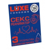 Презервативы с ароматом персика  Сексреаниматор  - 3 шт. - Luxe - купить с доставкой во Владикавказе
